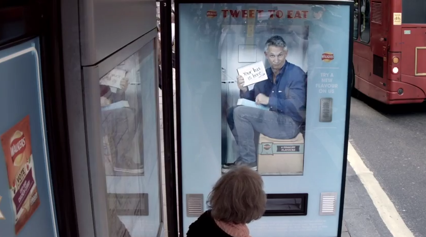 Virtual Gary Lineker Hands Out Free Bags Of Crisps In World’s First Tweet-Activated Vending Machines