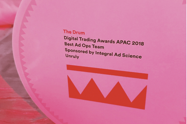The Best Ad Ops Team Award 2018 won by Unruly