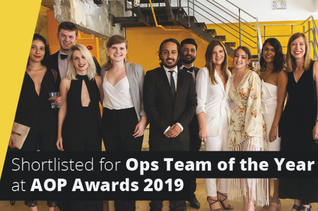 Unruly Ops Team announced as finalists for the AOP Digital Publishing Awards